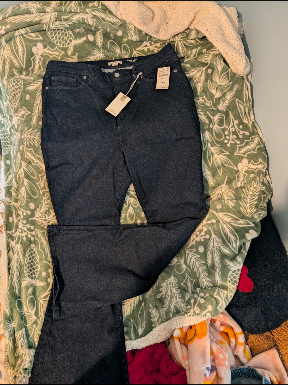Good American Dark Blue Bootcut Jeans